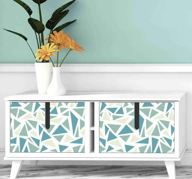 Vinilo para muebles de azulejos azules vintage - TenVinilo