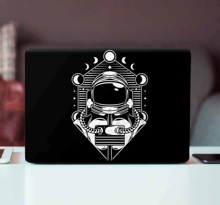 Autocolant pentru laptop ilustrație personaj astronaut - TenStickers