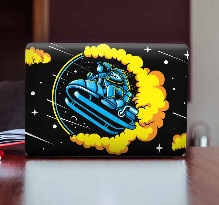 Astronaut som hoppar med skoter för bärbara datorer - Tenstickers