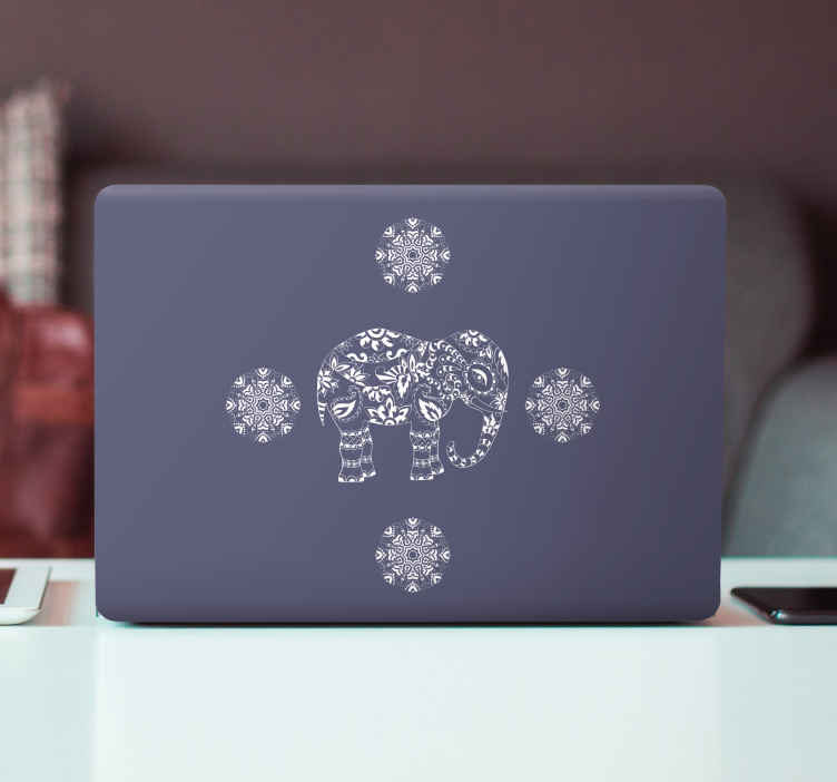 Dizüstü bilgisayar için kaplama fil dekoratif figür - TenStickers