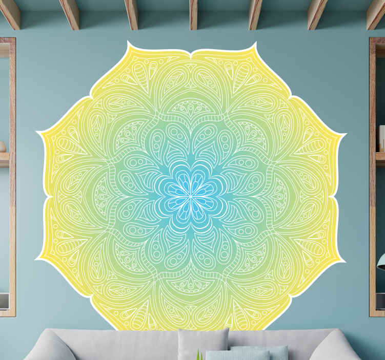 Sticker déco forme mandala élégante - TenStickers