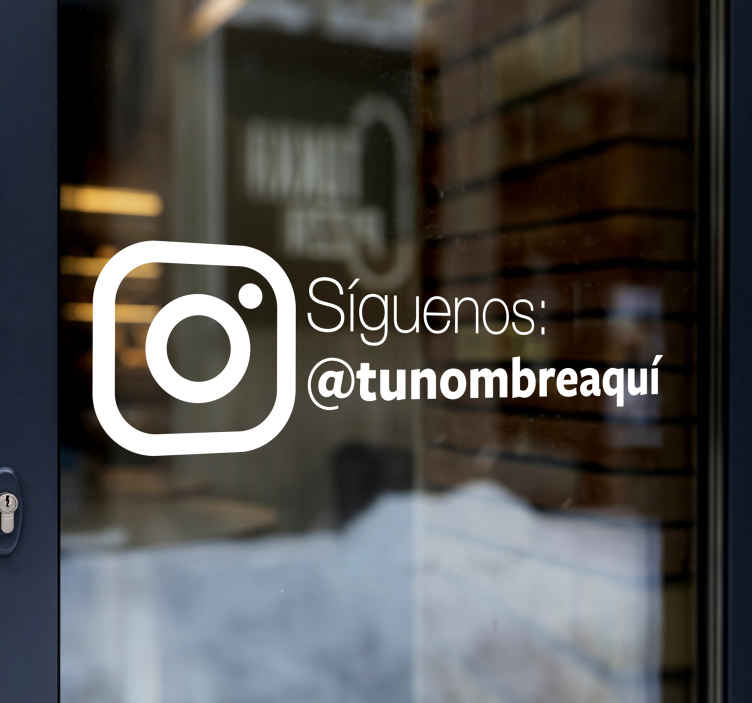 Vinilo escaparate síguenos en instagram - TenVinilo