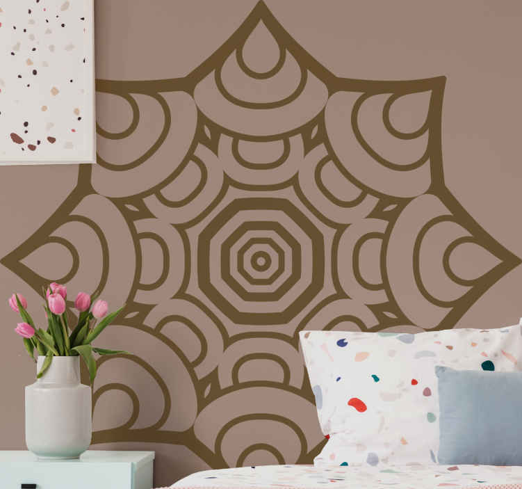Sticker Abstrait Conception de mandala de couleur unie - TenStickers