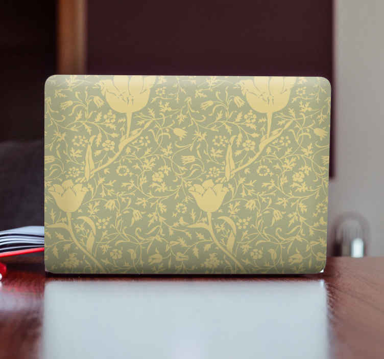 Autocolant pentru laptop ilustrație botanică stratificată - TenStickers