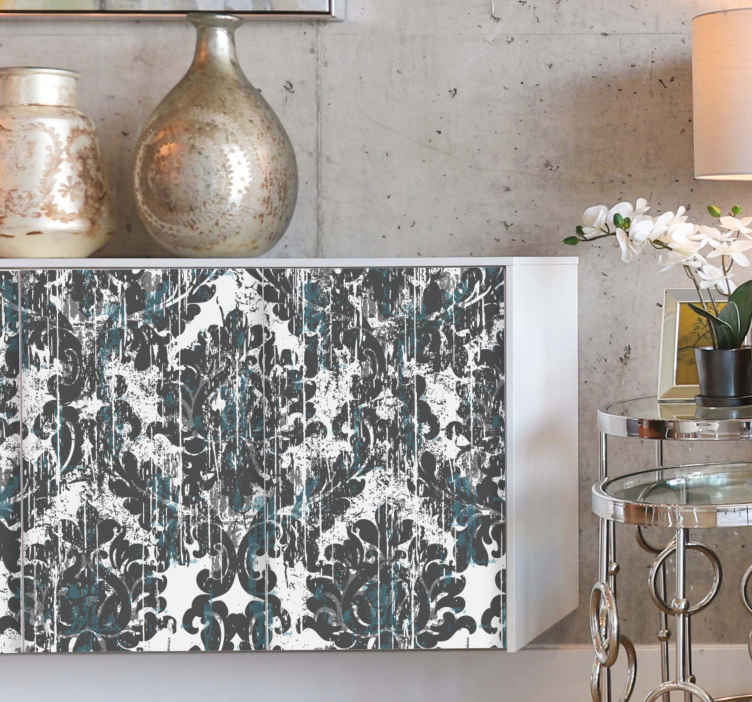 Adesivo per mobile Vecchi toni di grigio motivo a piccoli element