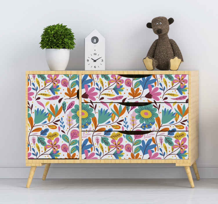 Floral luxury pattern decals for furniture