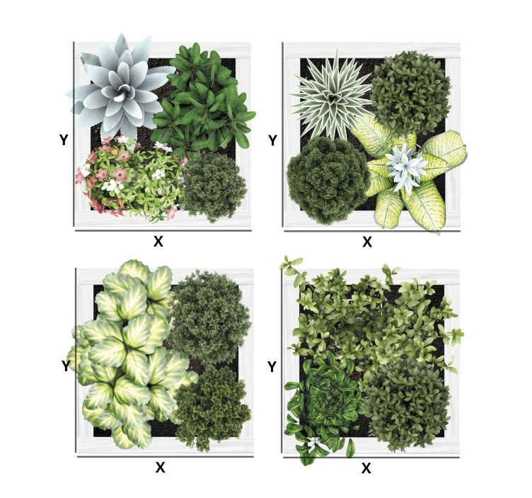 Muursticker verticale tuintegels - TenStickers