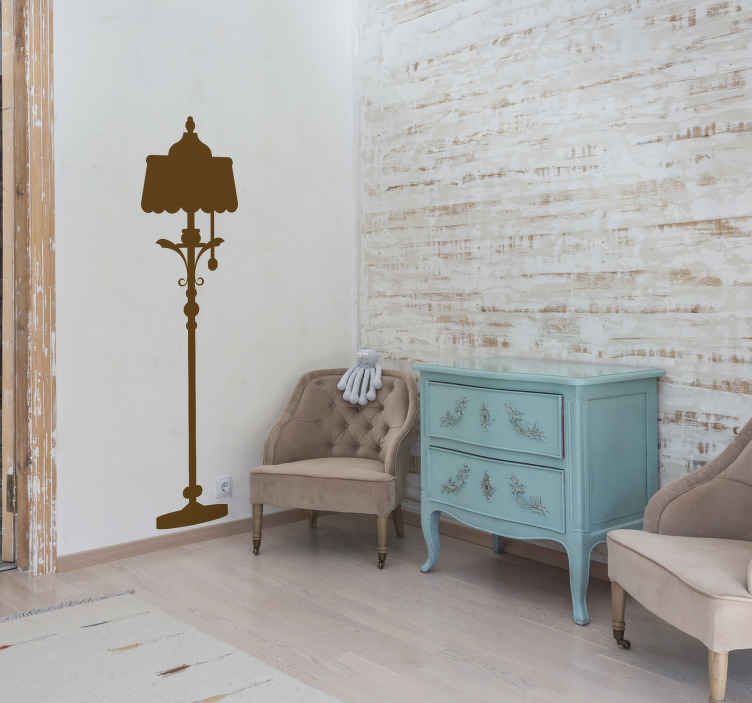 Lamp silhouette retro wall stickers TenStickers