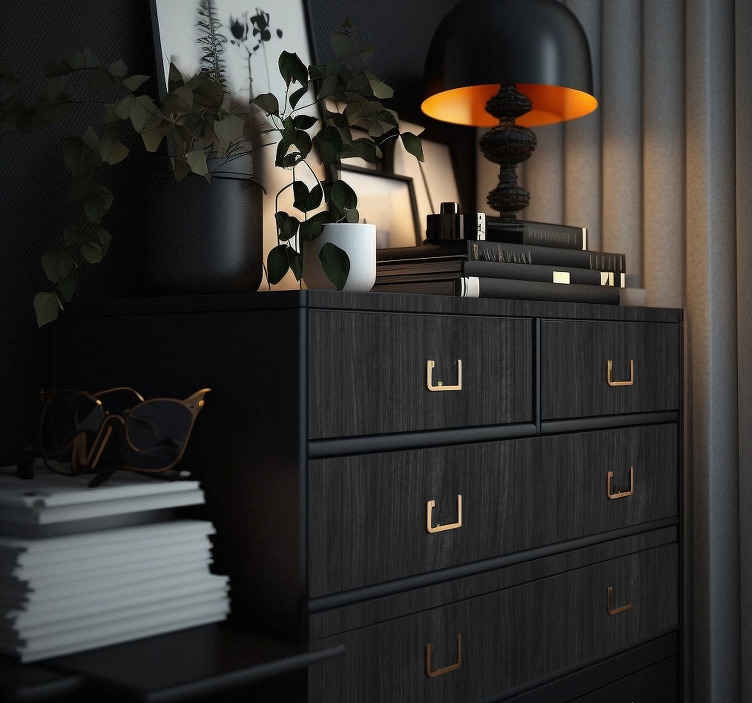 Black Wood furniture decal TenStickers