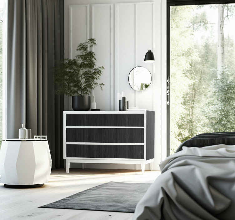 Black Wood furniture decal TenStickers