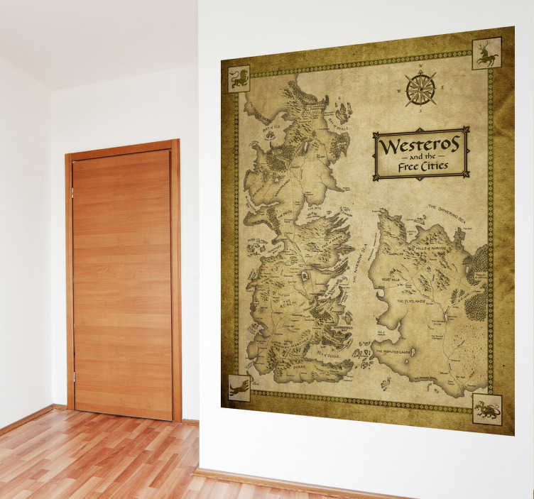 Sticker carte Westeros