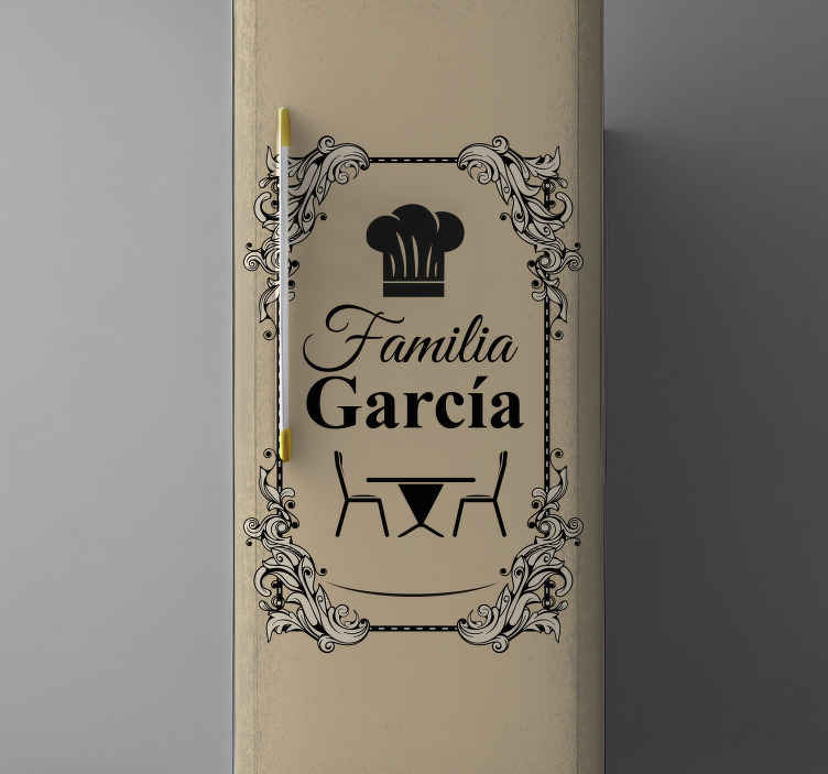 Vinilo para nevera vintage personalizado - TenVinilo