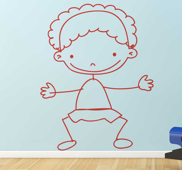 Sticker garçonnet bras ouverts