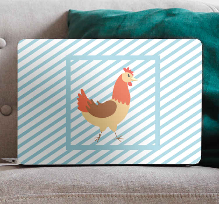 Vinilo para portátiles Ilustración de handdrawing de pollo gallo - TenVinilo