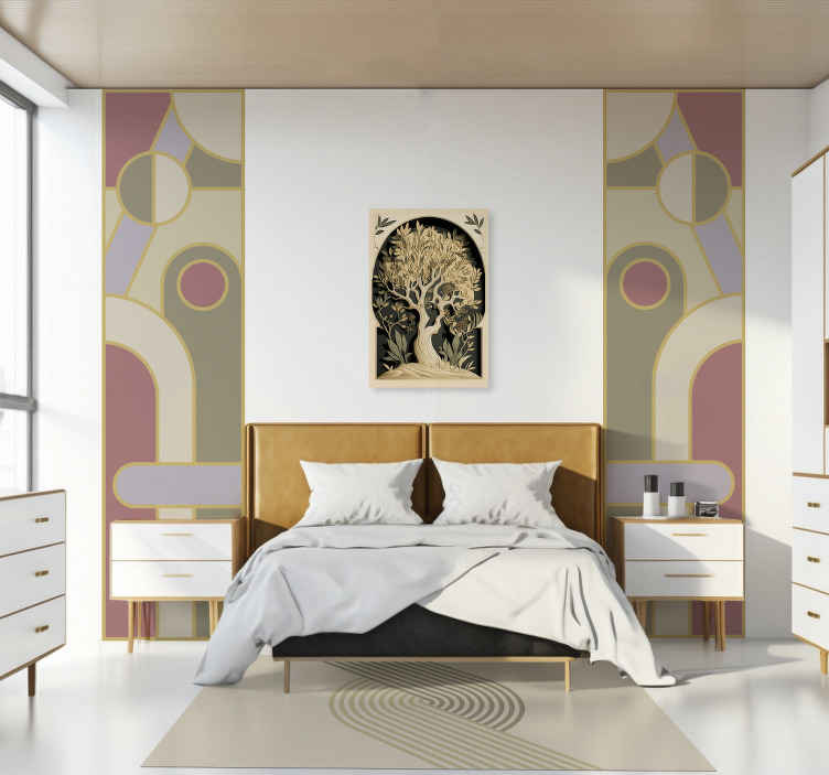 Adesivo forme geometriche circolari colorate - TenStickers