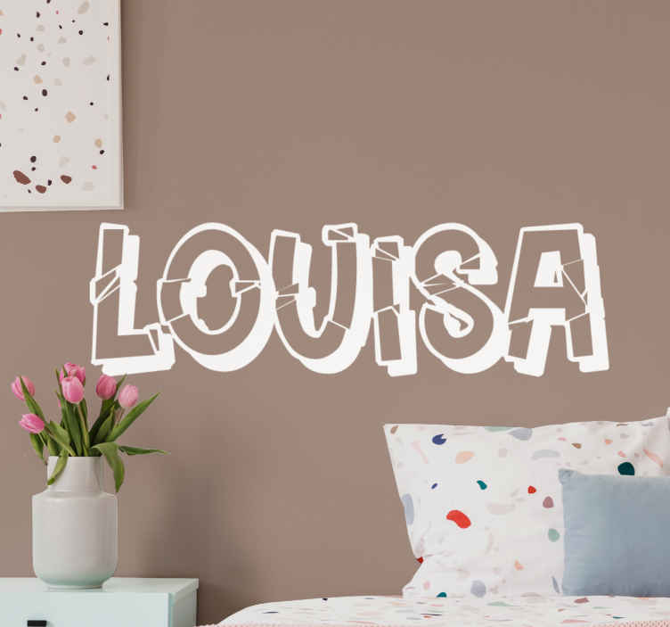 Stickers drukken Gebroken stijl graffiti met naam TenStickers