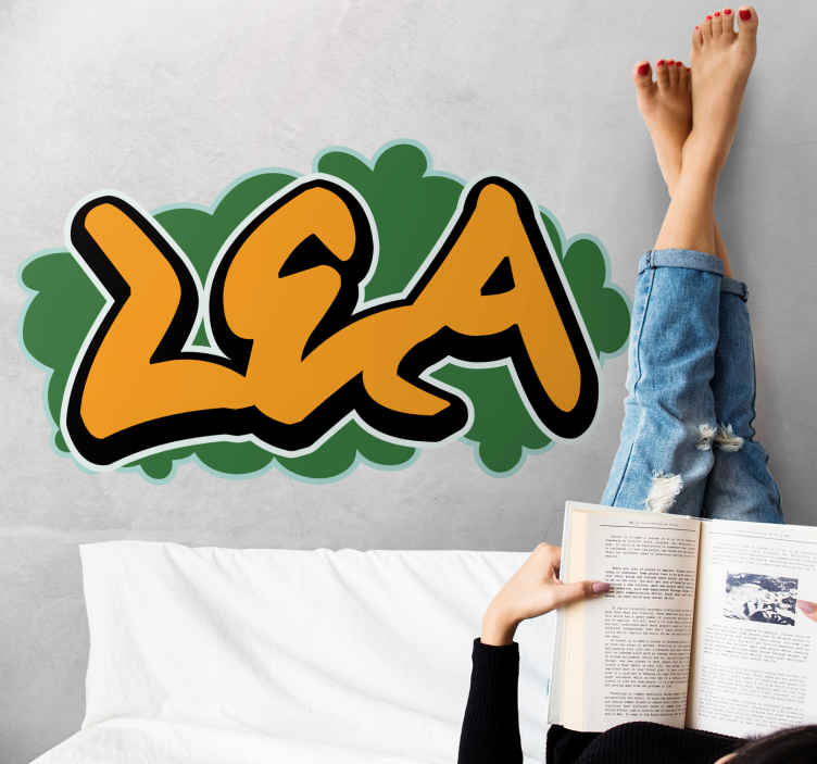 Customizable Name Art location wall sticker - TenStickers