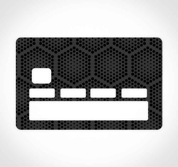 Pegatina para tarjeta de crédito Patrón de hexágonos oscuros - vinilo adhesivo