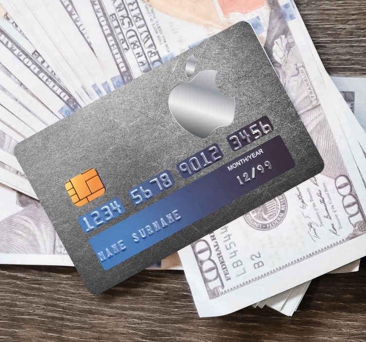 Pegatina para tarjeta de crédito Diseños de tarjetas de color uno -  TenVinilo