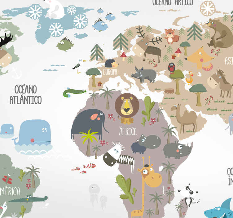 Cuadro mapa mundi Viajar el mundo - TenVinilo