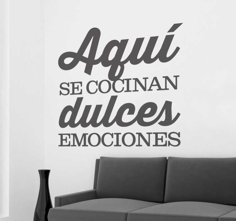 Vinilo decorativo aquí se cocinan - TenVinilo