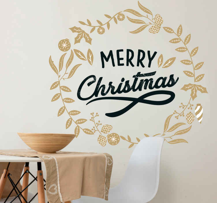 花刺繡クリスマスクリスマスステッカー - TENSTICKERS