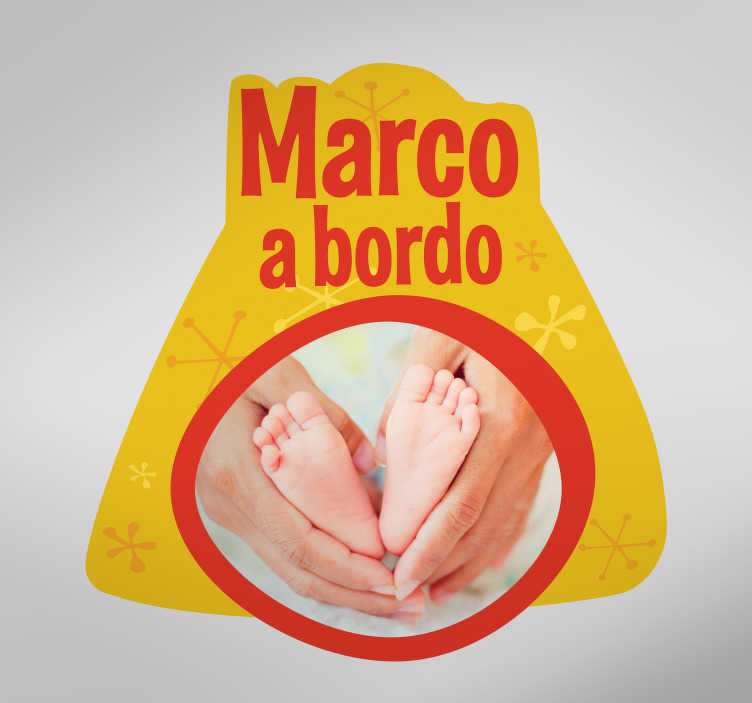 Sticker personalizzabile bebè a bordo - TenStickers