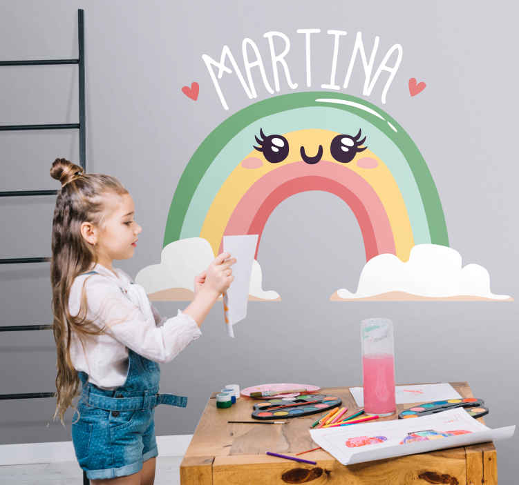 Wall stickers for kid cute rainbow character - TenStickers