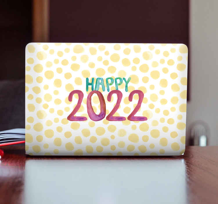 Adesivo pc Colorato felice anno nuovo