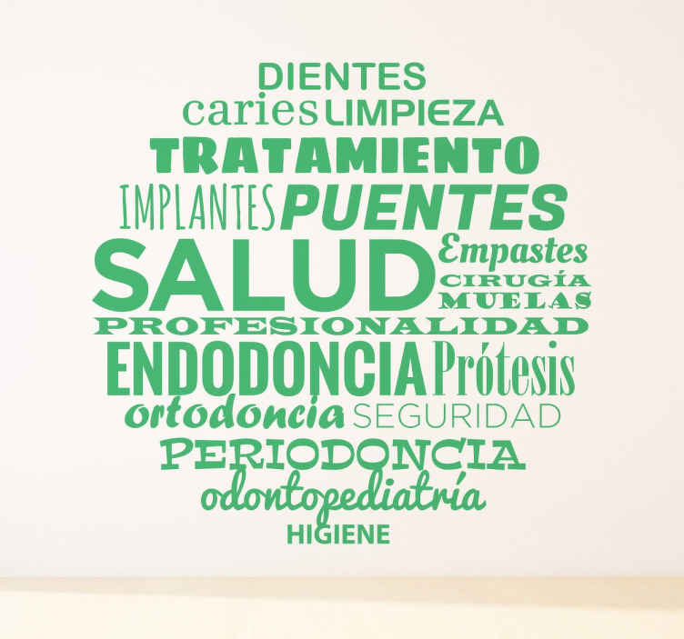 Vinilo decorativo conceptos dentista - TenVinilo