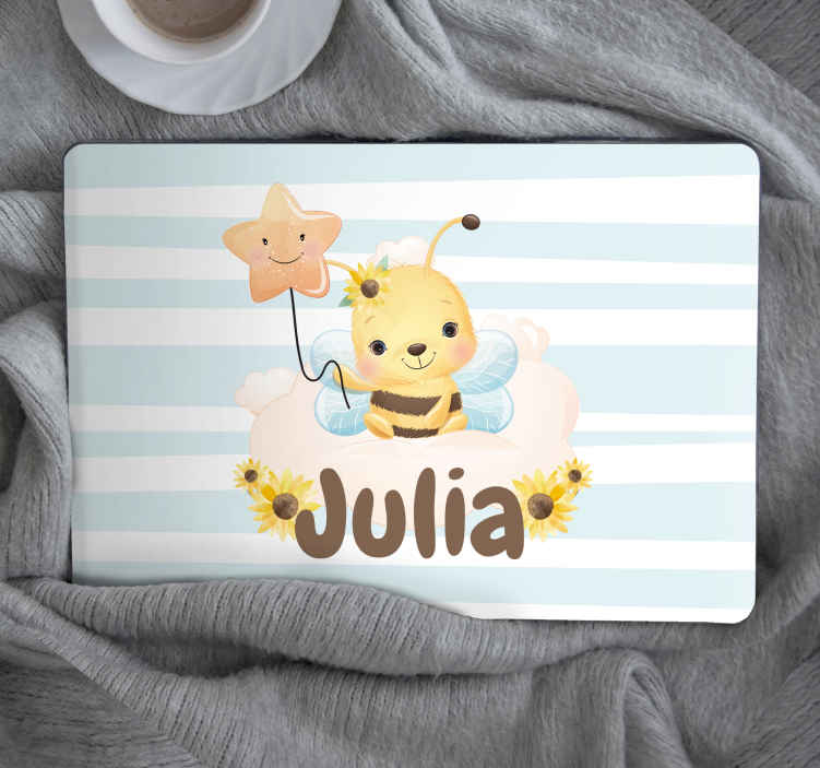 Söpöjä eläimiä mehiläinen nimeltä Läppäritarra - Tenstickers