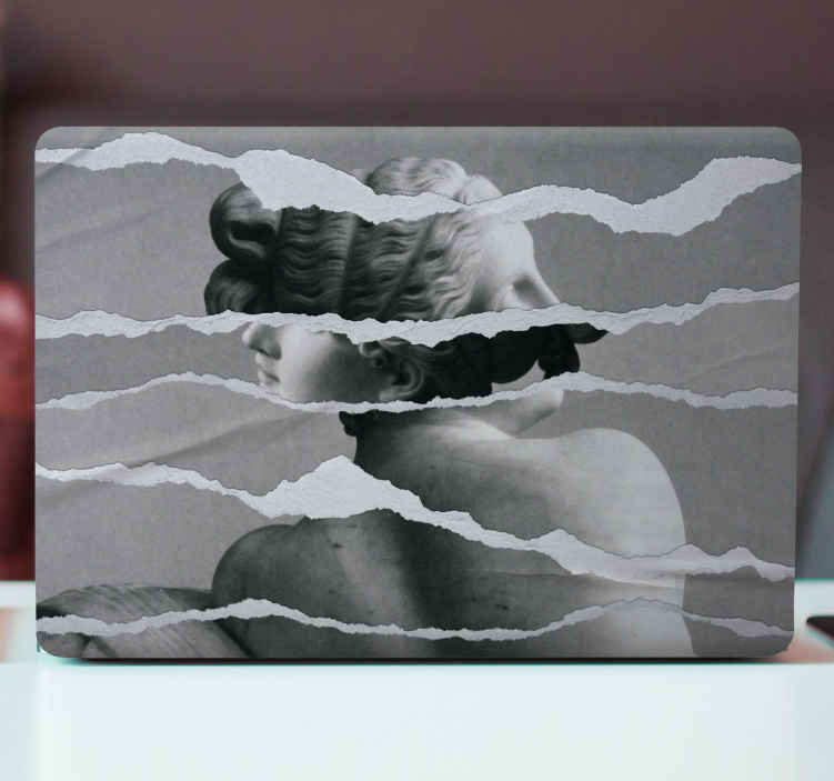 Sticker ordinateur portable fragment de sculpture classique - TenStickers