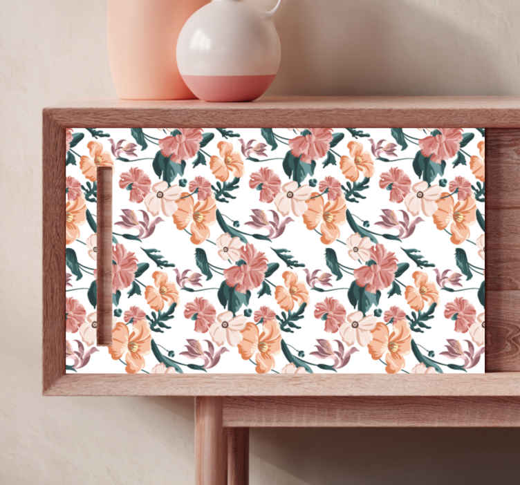 Furniture sticker blooming motif design - TenStickers