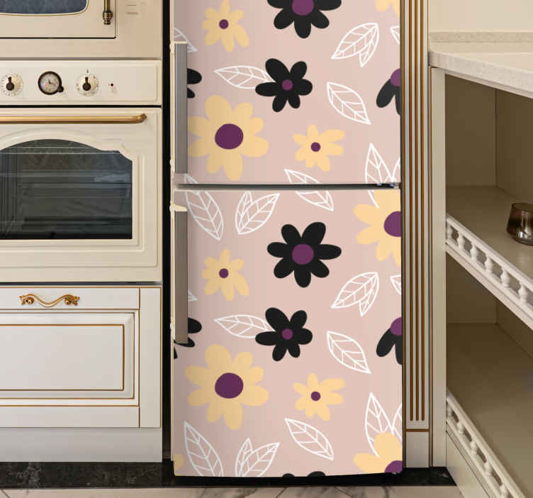 Selbstklebend Kühlschrank Tür Aufkleber für die Küche Blumen Pflanzen Rosen