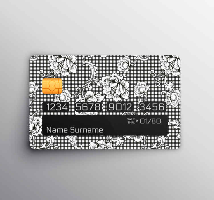 Sticker carte bancaire inspiration botanique - TenStickers