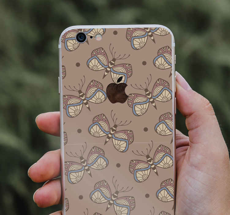 Pegatina iPhone Victoria inspiradora de la mariposa de la vendimi - vinilo adhesivo