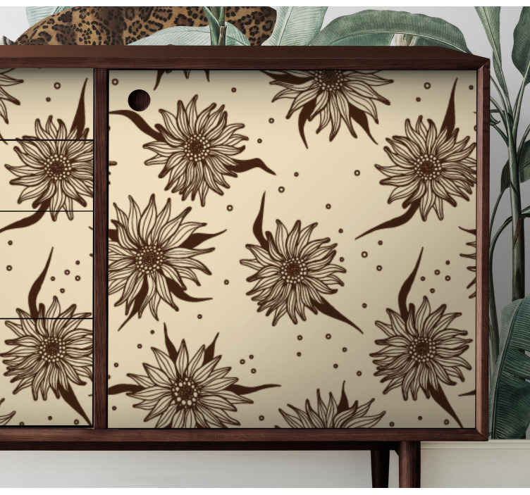 Old sunflower decals for furniture TenStickers