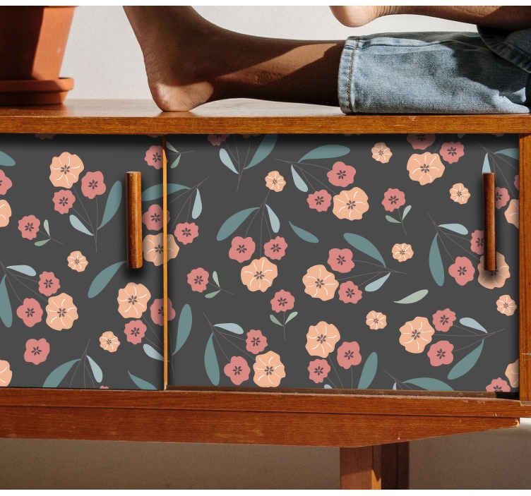 little yellow flowers furniture sticker - TenStickers