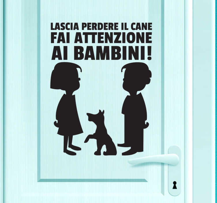 Sticker decorativo attento ai bambini