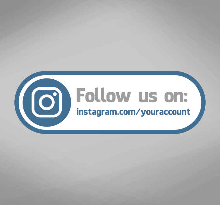 Tenstickers Sticker Follow us on Instagram