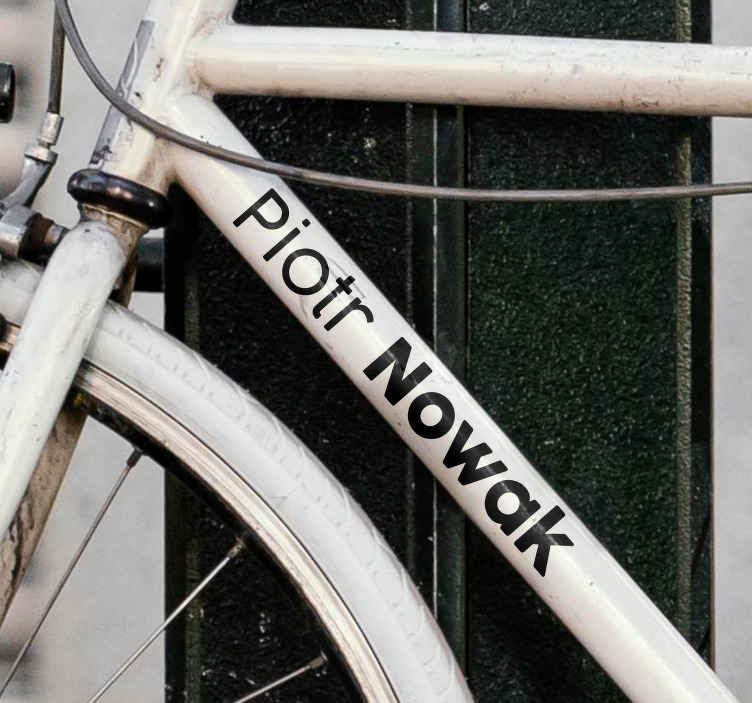 Naklejka na rower spersonalizowane imię - TenStickers