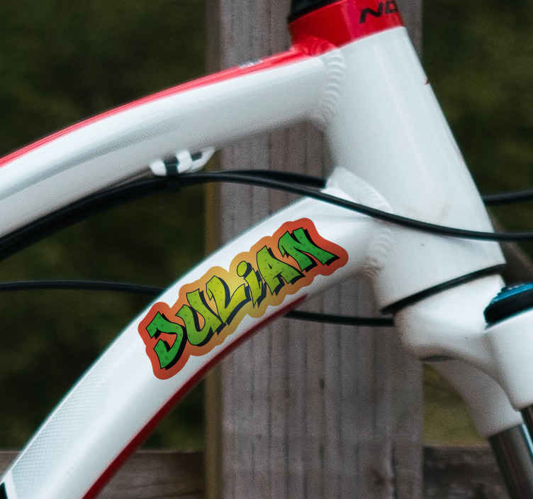 Spersonalizowana naklejka na rower w stylu graffiti - TenStickers