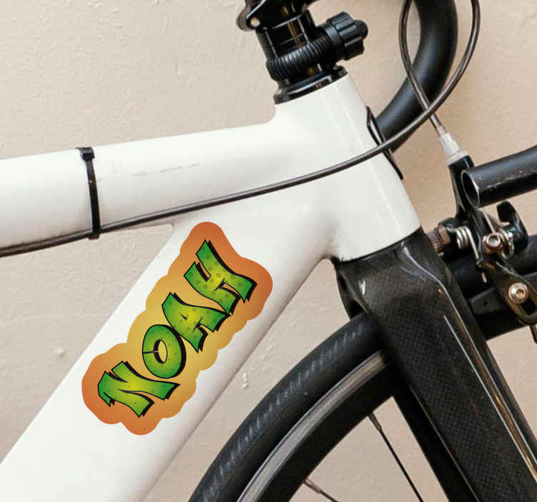 Fietssticker naam graffiti - TenStickers