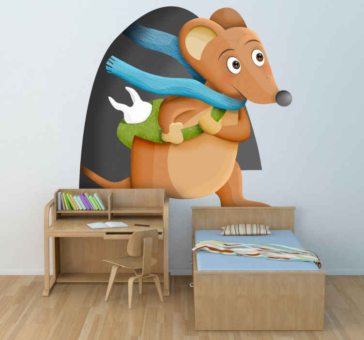 little mouse Perez fairy tale sticker - TenStickers