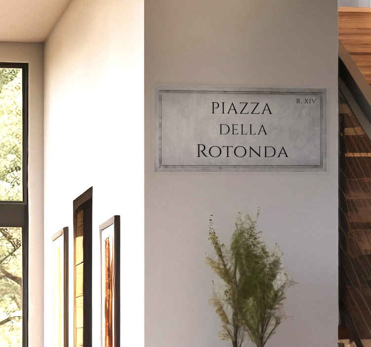 Adesivo personalizzato segnale stradale roma - TenStickers