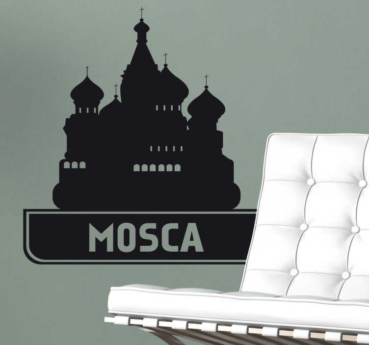 Sticker decorativo città Mosca - TenStickers
