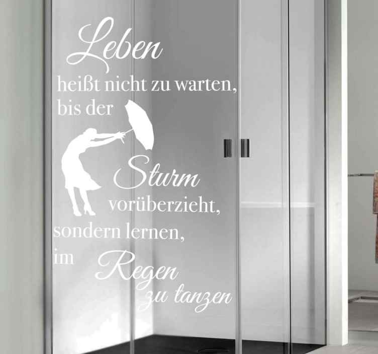 Klebefolie Dusche einfarbiger Satz mit tanzender Frau - TenStickers