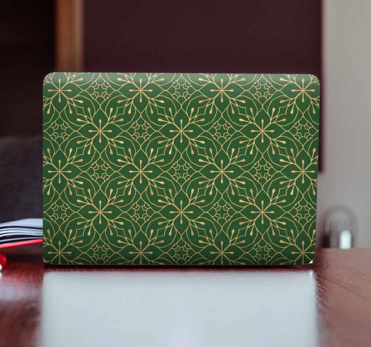 Adesivo per laptop con sfondo floreale - TenStickers