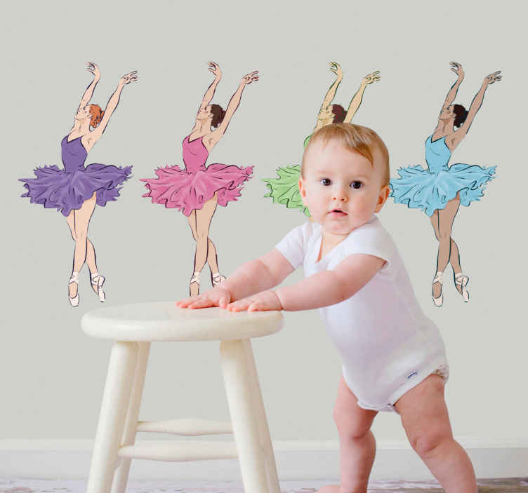 Hayvan Çıkartması bale dansçıları koleksiyonu - TenStickers