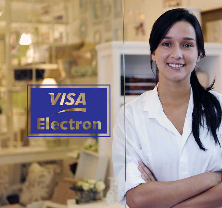 Sticker silhouette carte visa electron